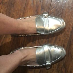 Silver loafers